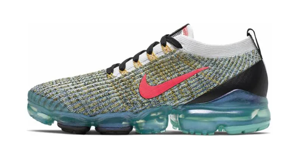 Nike Air VaporMax Flyknit 3 Turquoise Crimson Mens Sneakers